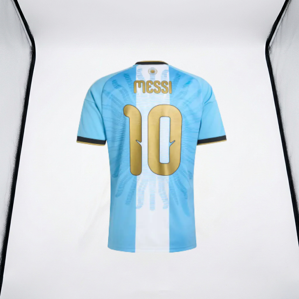 Argentina Messi #10 26 Final Jersey Farewell Light Blue