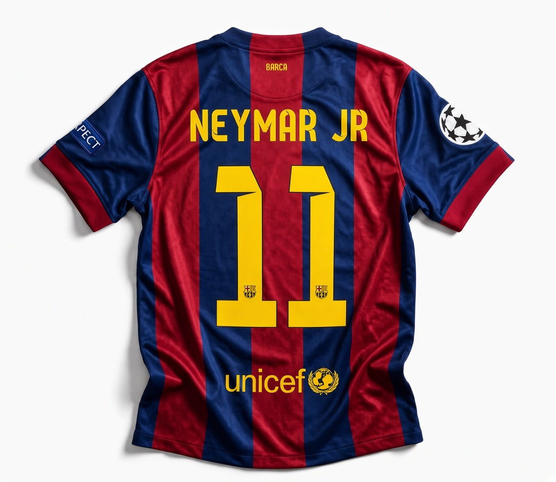 Retro Barcelona Neymar #11 Jersey - 14/15 UCL Winners