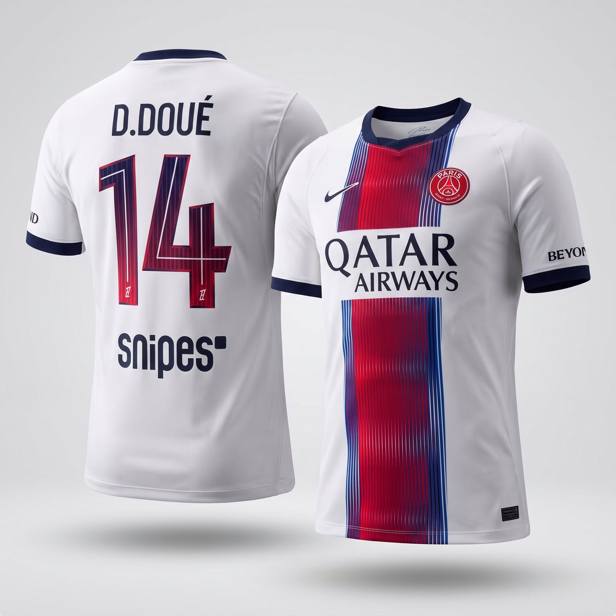 D.Doué #14 PSG Nike Away Stadium Shirt 2026-2027