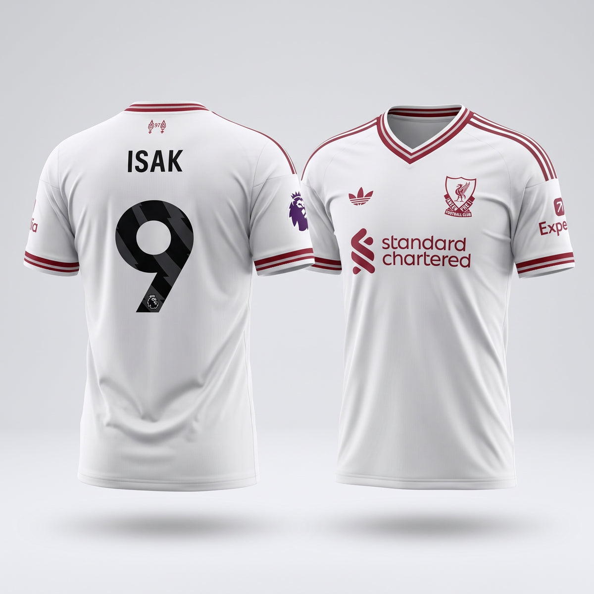 Alexander Isak Liverpool adidas 2026/27 Away On-Field Jersey - White