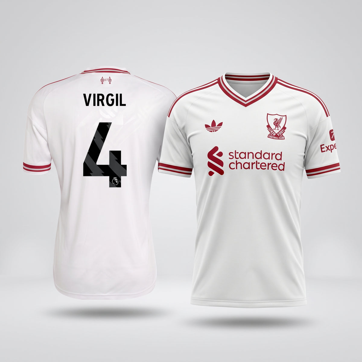 Virgil van Dijk Liverpool adidas 2026/27 Away  Jersey - White