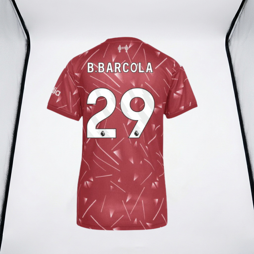 2026-2027 Jersey Liverpool Home Shirt B.Barcola #29