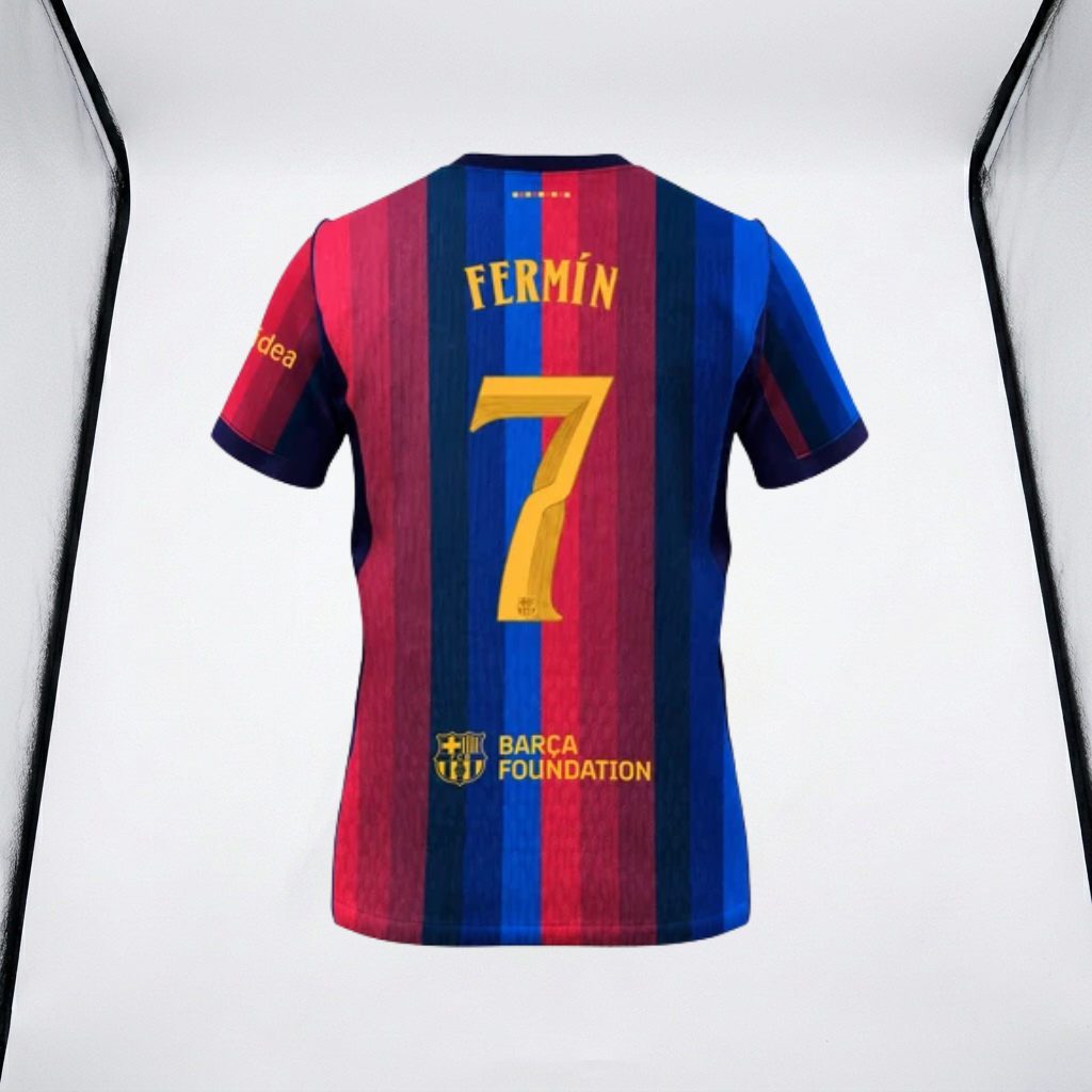 Barcelona 26/27 Home Player Shirt — Fermín López 7