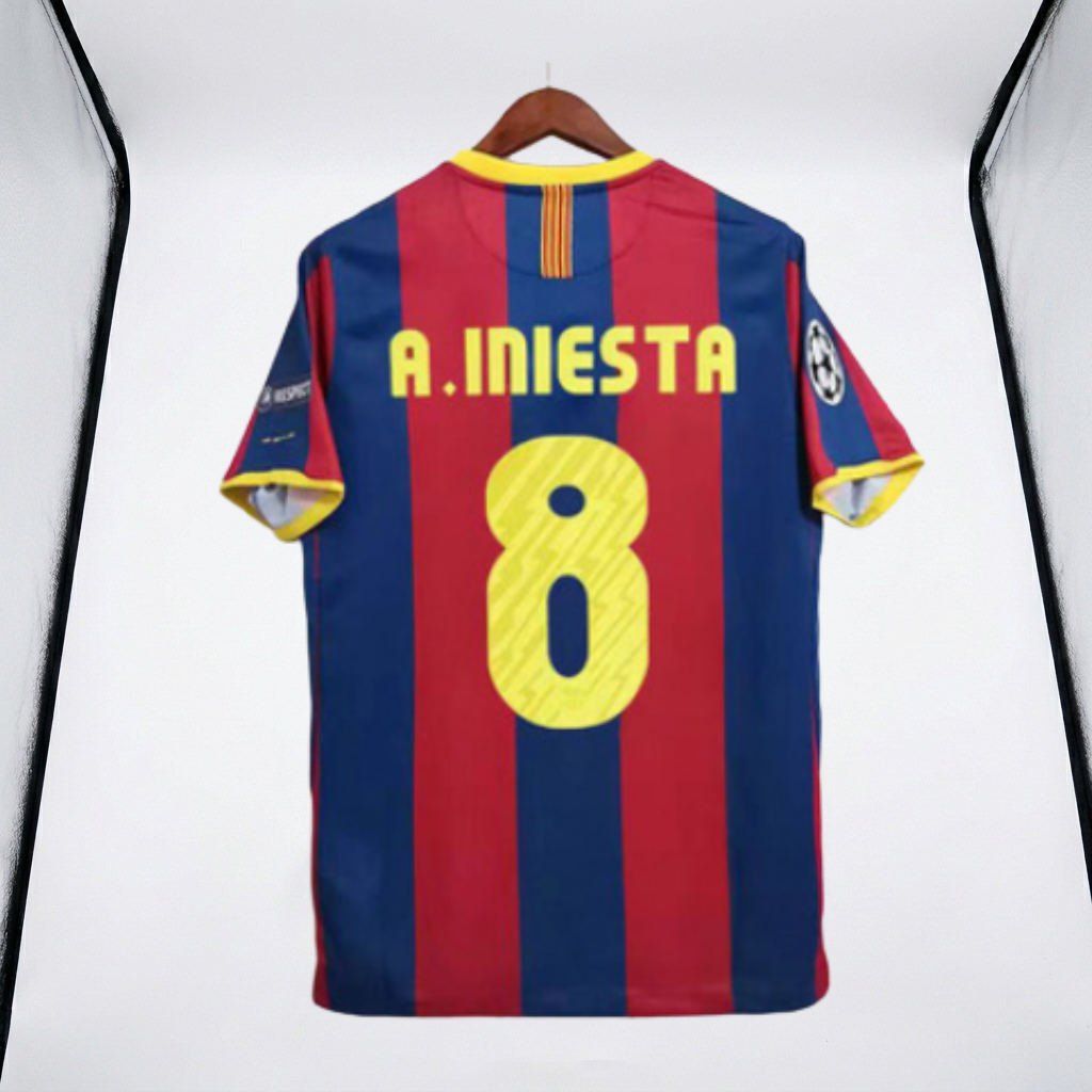 Retro Barcelona A.Iniesta #8 Jersey - 10/11 UCL Winners