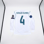 Retro Real Madrid Sergio Ramos  #4 Jersey Long Sleeve - 2017/18 UCL Winners