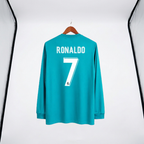 Retro Real Madrid C.Ronaldo Blue Long Sleeve #7 Jersey - 2016/17