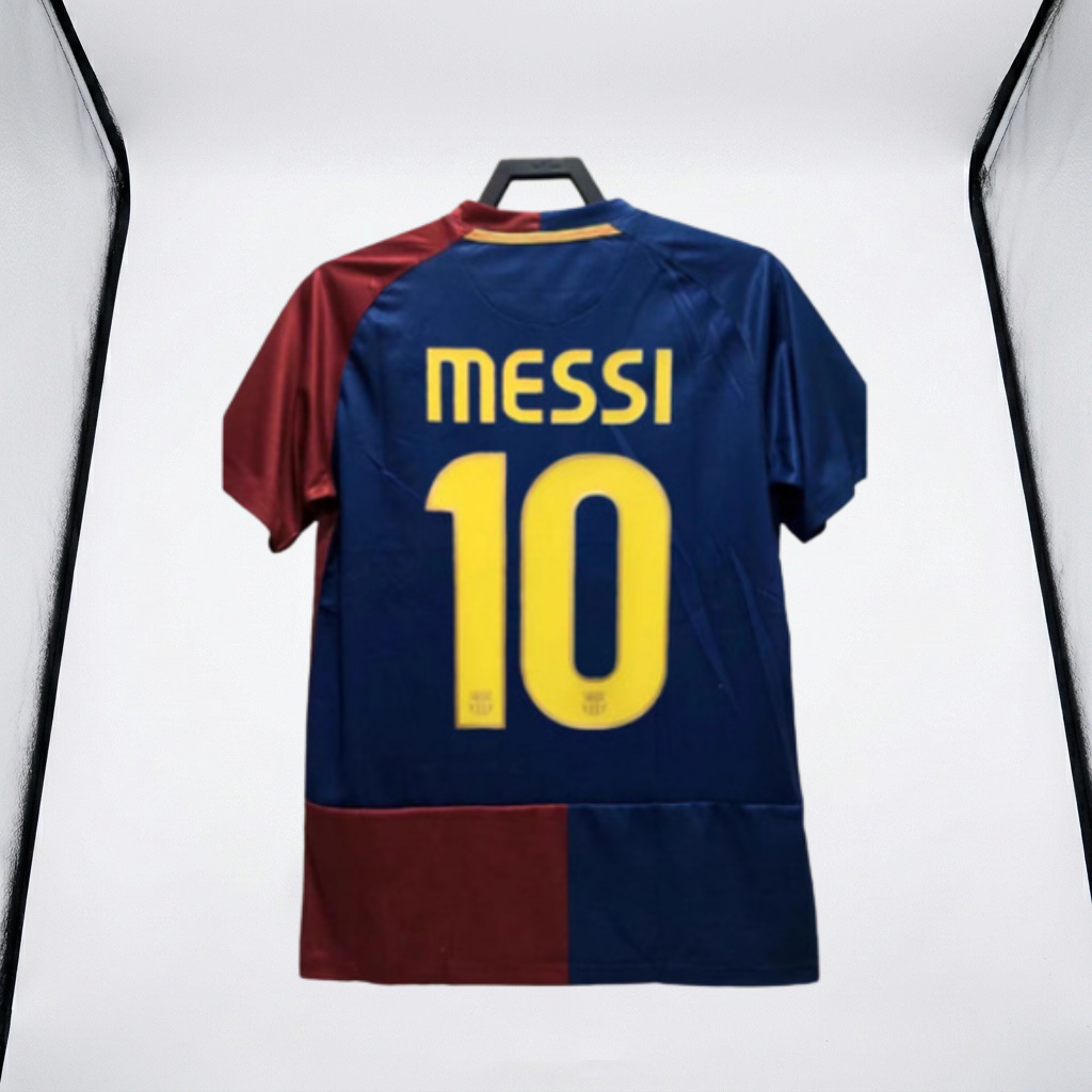 Retro Barcelona Messi #10 Jersey - 08/09 UCL Winners