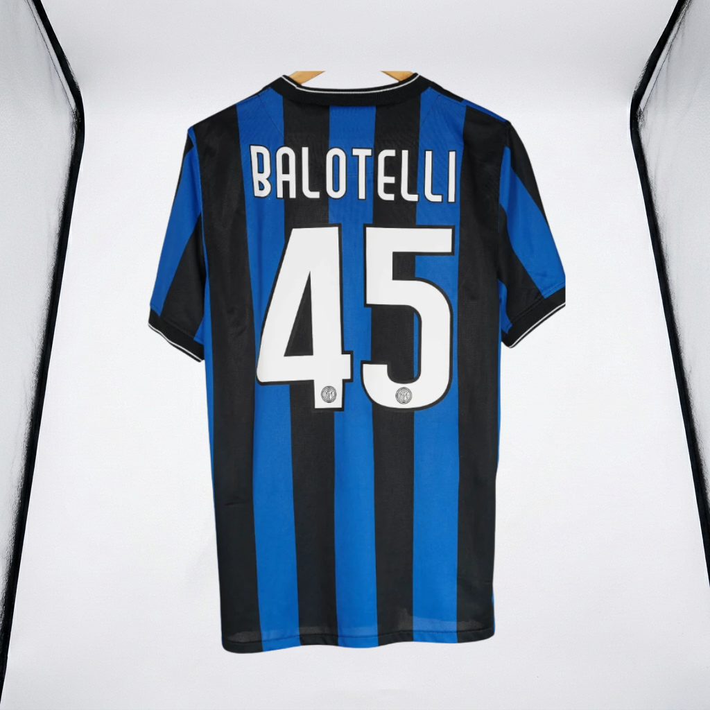 Retro 2009-12 Inter Milan Balotelli #45 Home Shirt