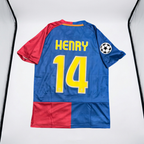 Retro Barcelona Henry #14 Jersey - 08/09 UCL Winners