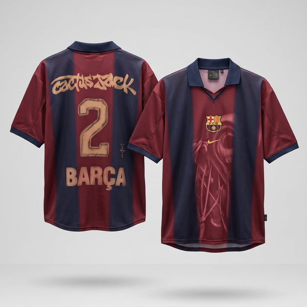 Travis Scott x Nike x FC Barcelona Retro 2000/01 Home Skeleton Jersey