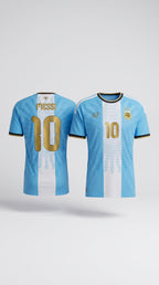 Argentina Messi #10 26 Final Jersey Farewell Light Blue