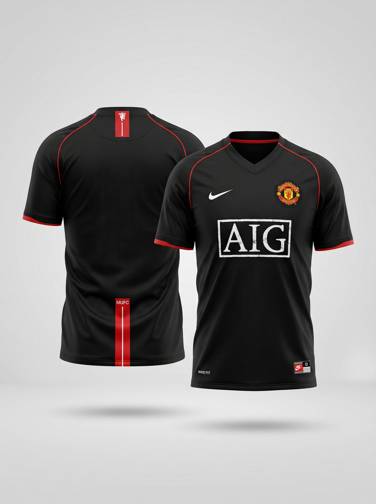 Maillot Manchester United Retro Noir