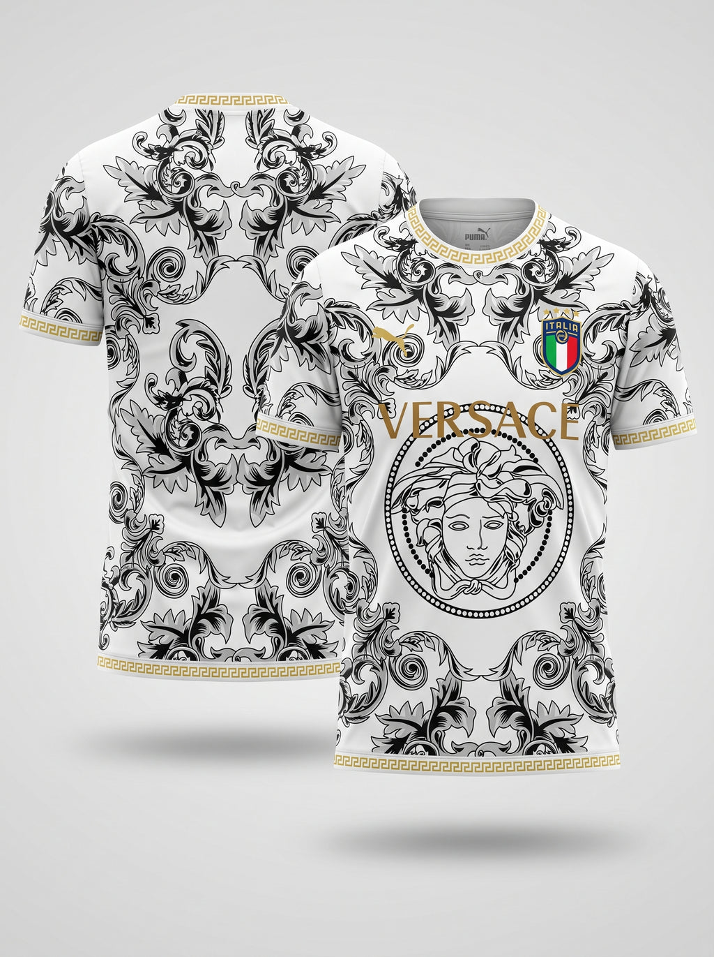 Italy "Versace" White Limited Jersey