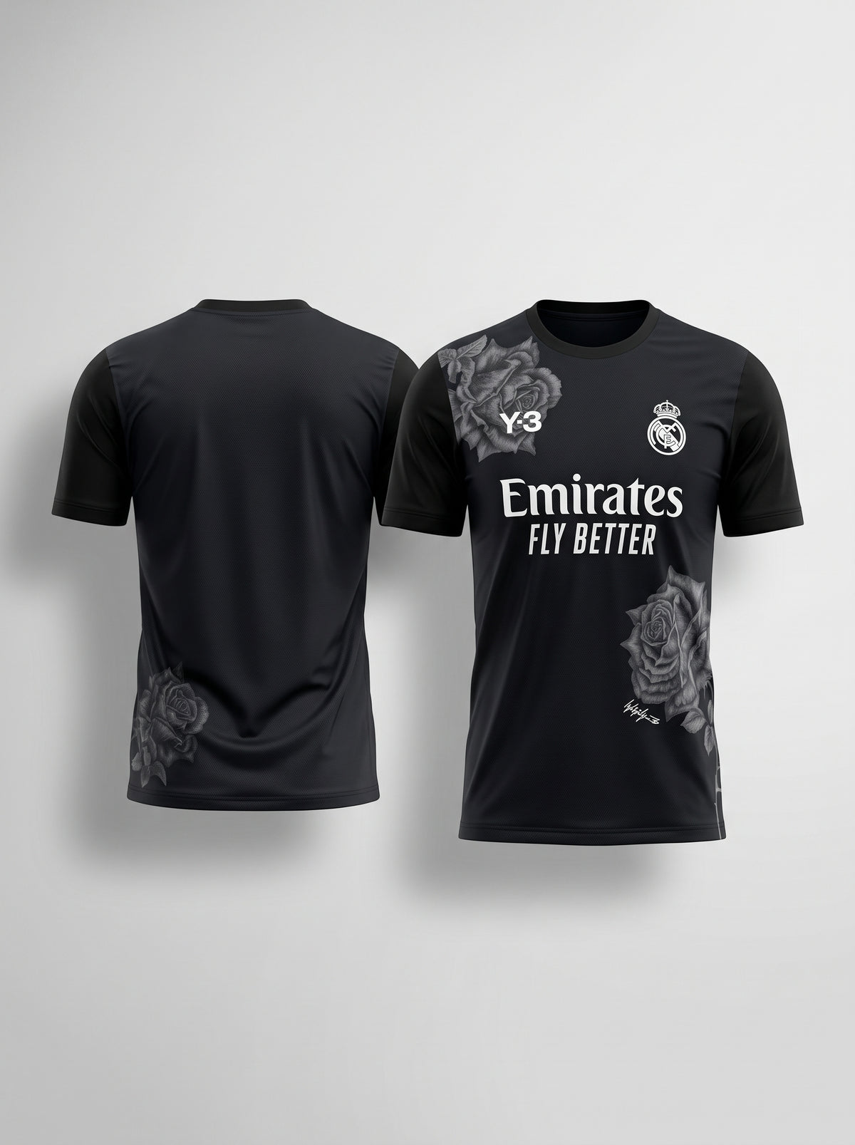 Real Madrid Y-3 Adidas Yohji Yamamoto  23/24 Jersey Black