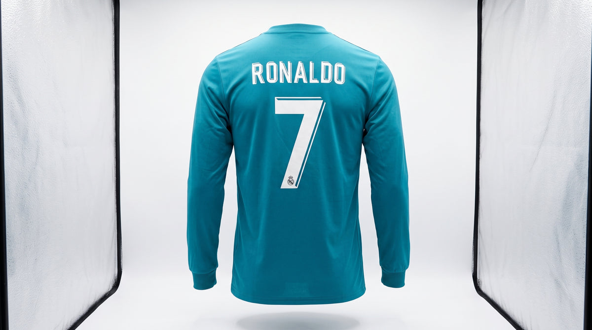 Retro Real Madrid C.Ronaldo Blue Long Sleeve #7 Jersey - 2016/17