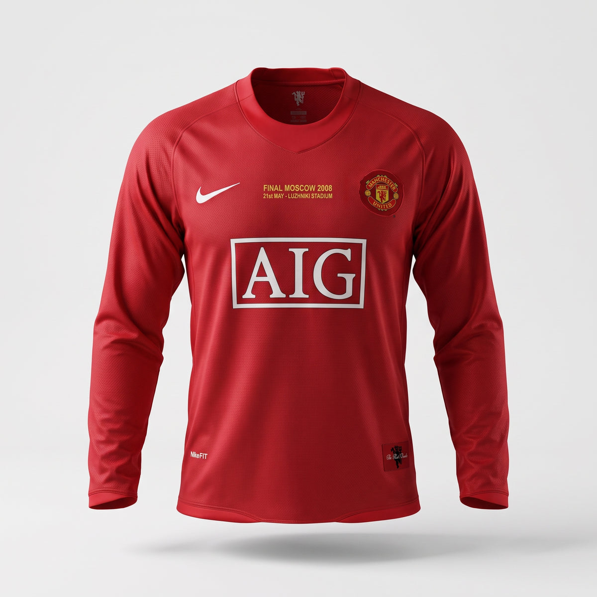 Cristiano Ronaldo #7 2008 UCL Final Manchester United Long Sleeve Jersey