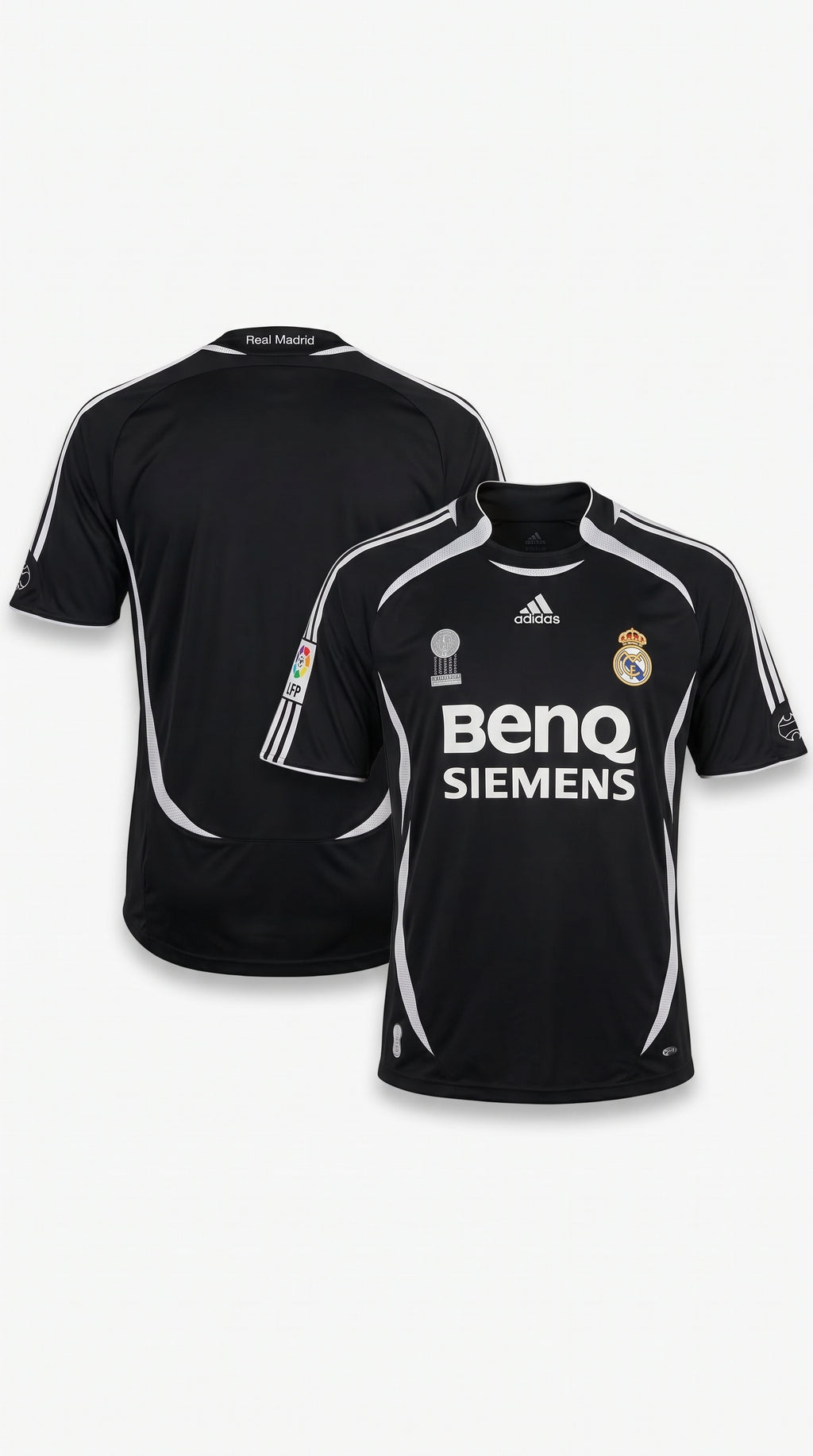 Real Madrid 2006 2007 Adidas jersey shirt black