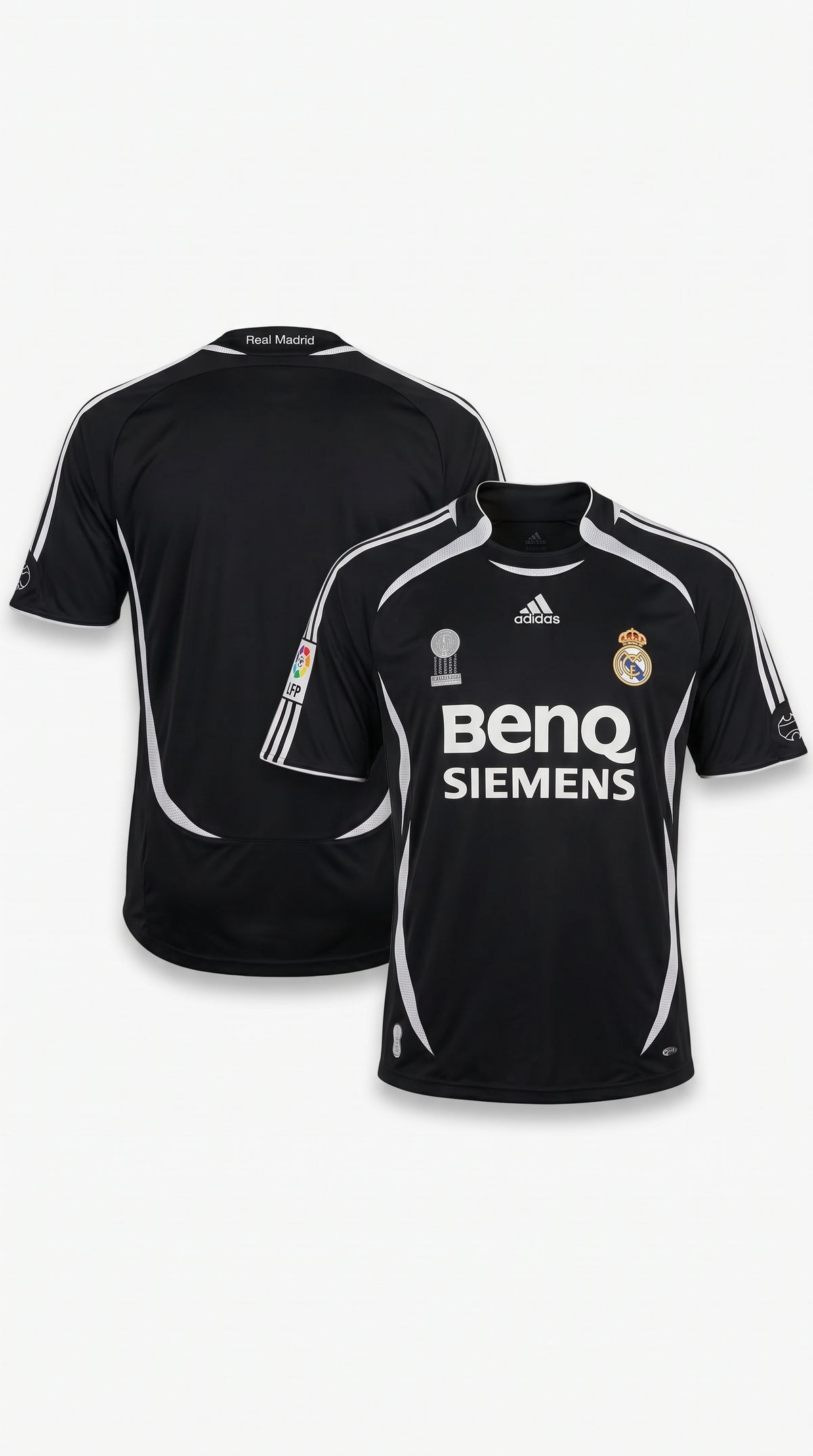 Real Madrid 2006 2007 Adidas jersey shirt black