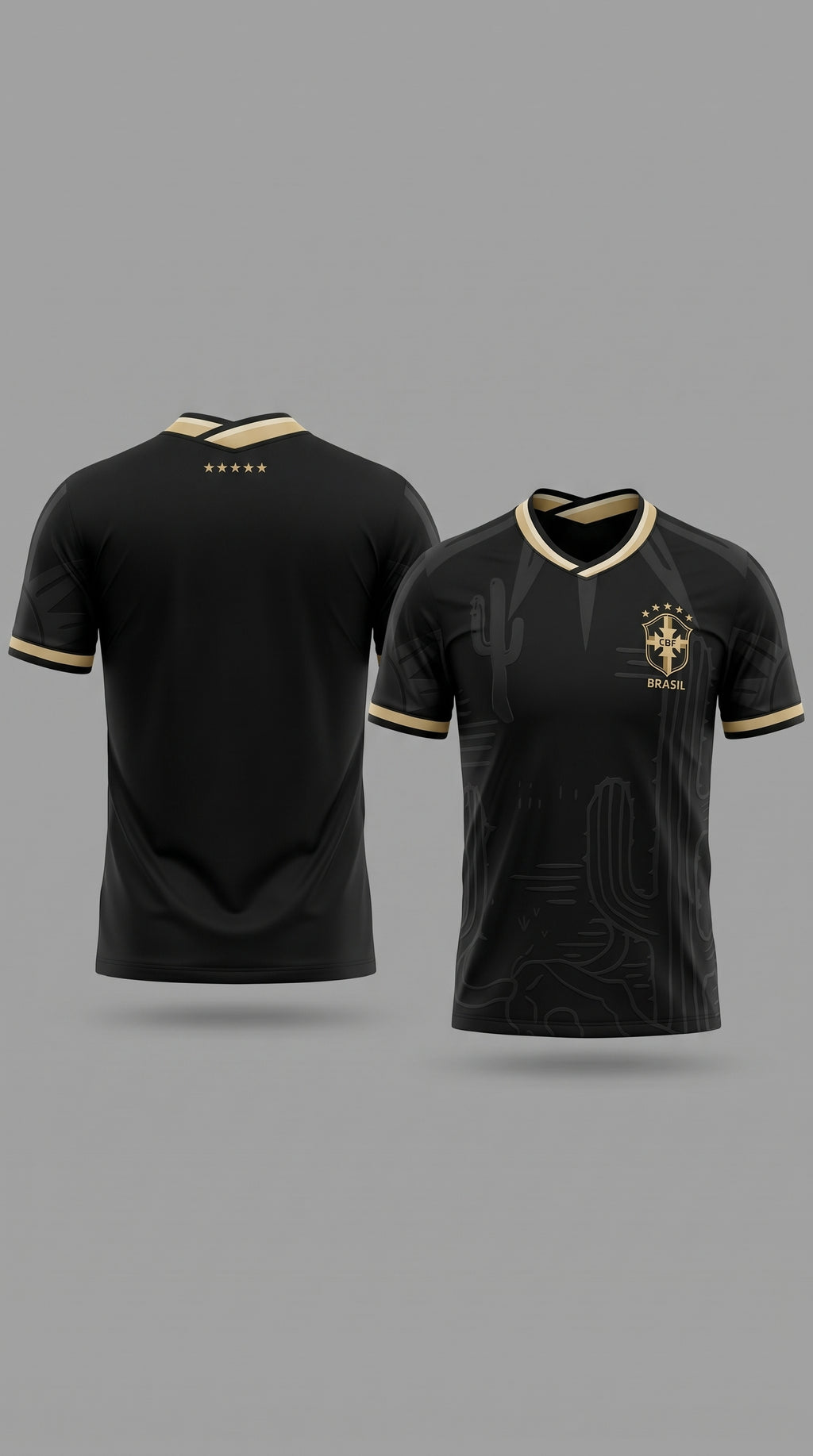 2022 Brazil Black Gold Special Edition Shirt