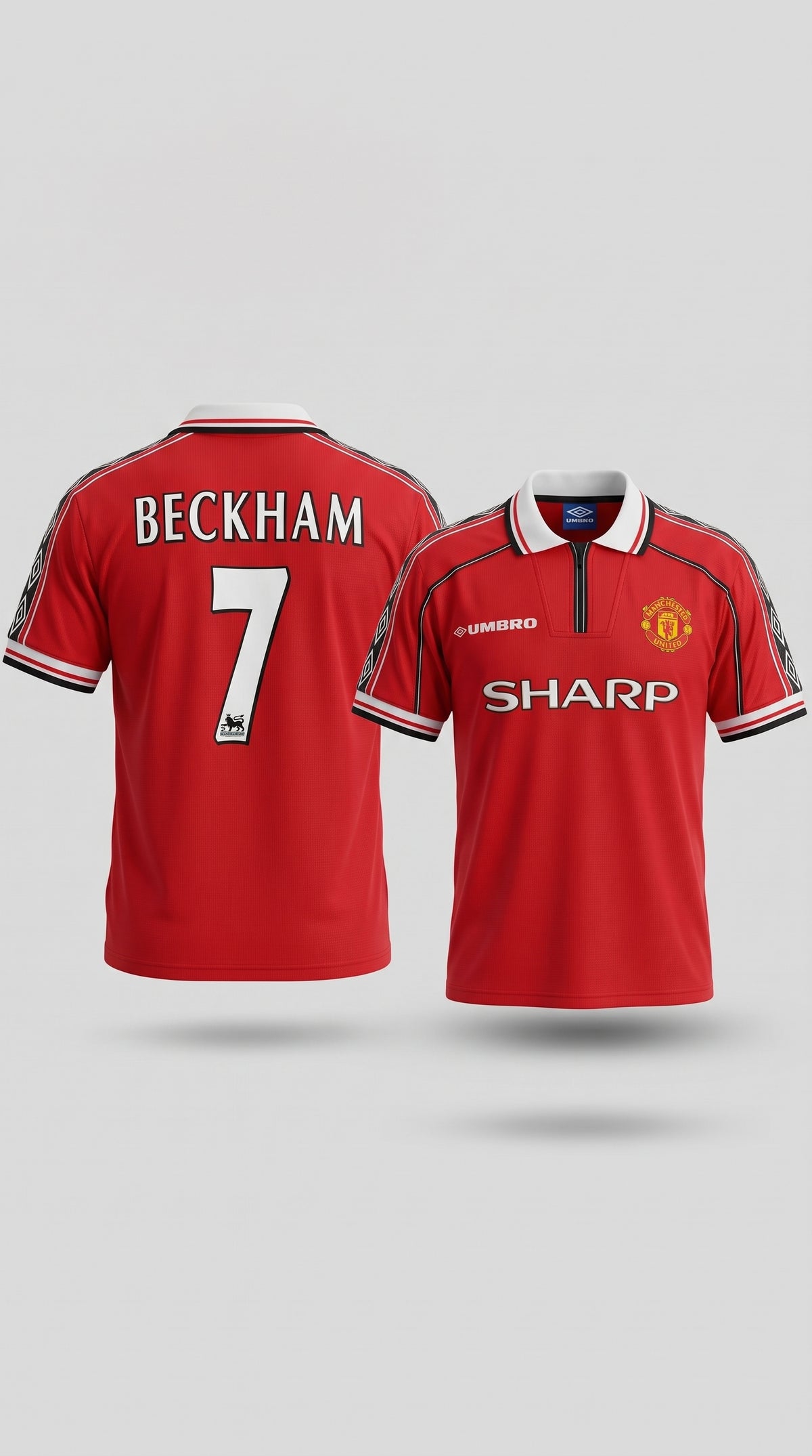Manchester United Beckham 7 Home Football Shirt 1998