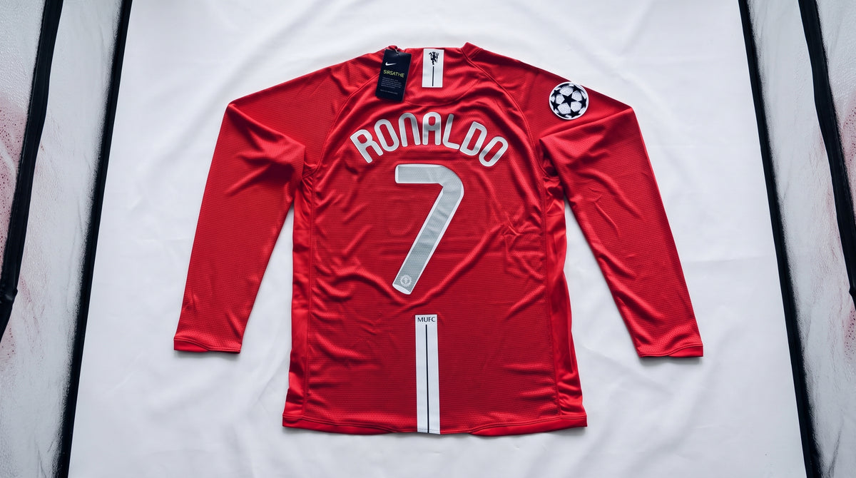Cristiano Ronaldo #7 2008 UCL Final Manchester United Long Sleeve Jersey