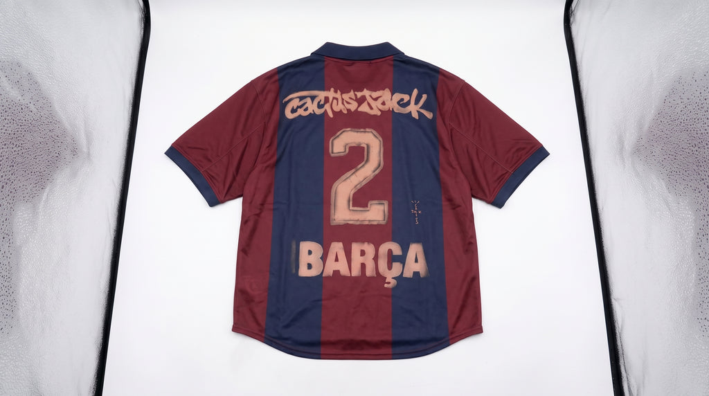 Travis Scott x Nike x FC Barcelona Retro 2000/01 Home Skeleton Jersey