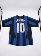 Adriano #10 Inter Milan Home Retro Jersey Vintage Football Shirt