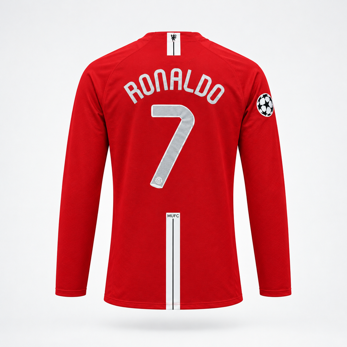 Cristiano Ronaldo #7 2008 UCL Final Manchester United Long Sleeve Jersey