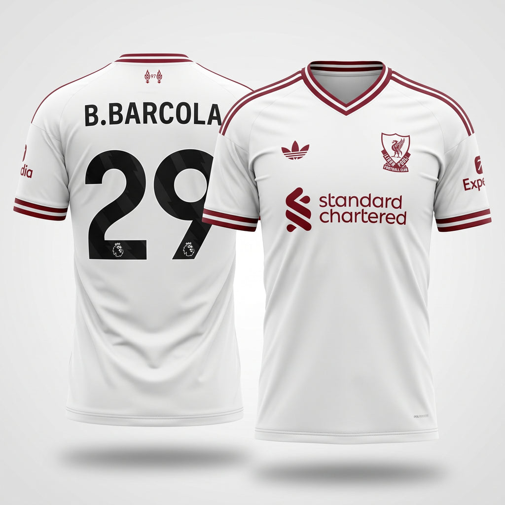 2026-2027 Liverpool Home  Shirt  B.Barcola #29