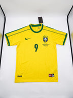 RONALDO #9 BRAZIL 1998 WORLD CUP HOME SHIRT KIT JERSEY