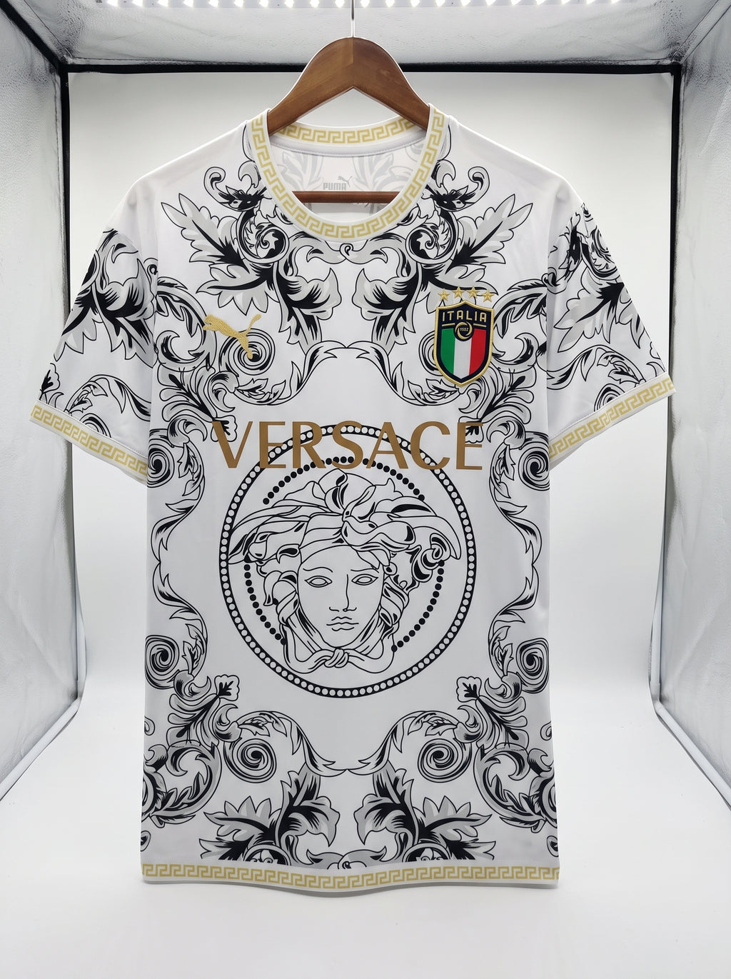 Italy "Versace" White Limited Jersey