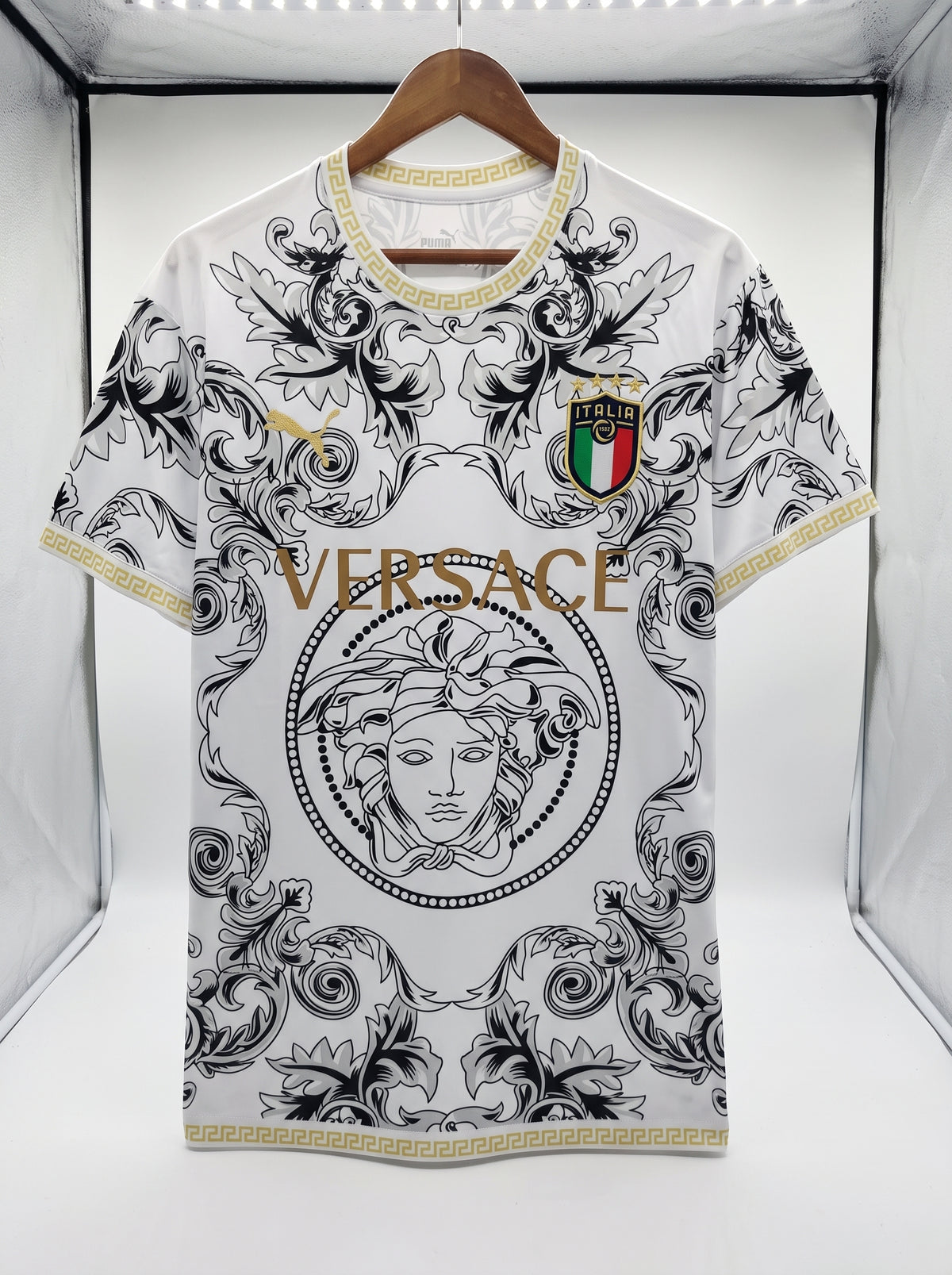Italy "Versace" White Limited Jersey