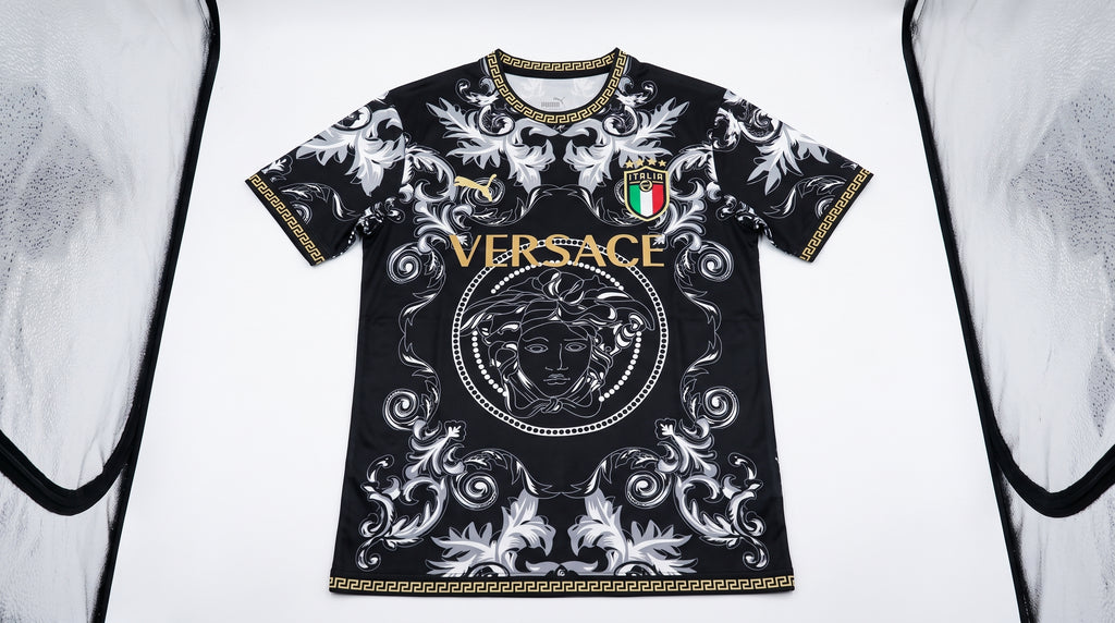 Italy Versace Black special Football Shirt