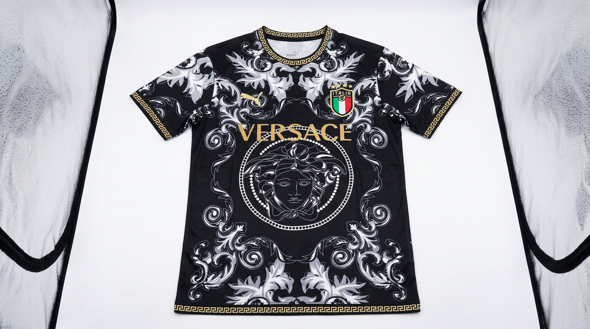 Italy Versace Black special Football Shirt